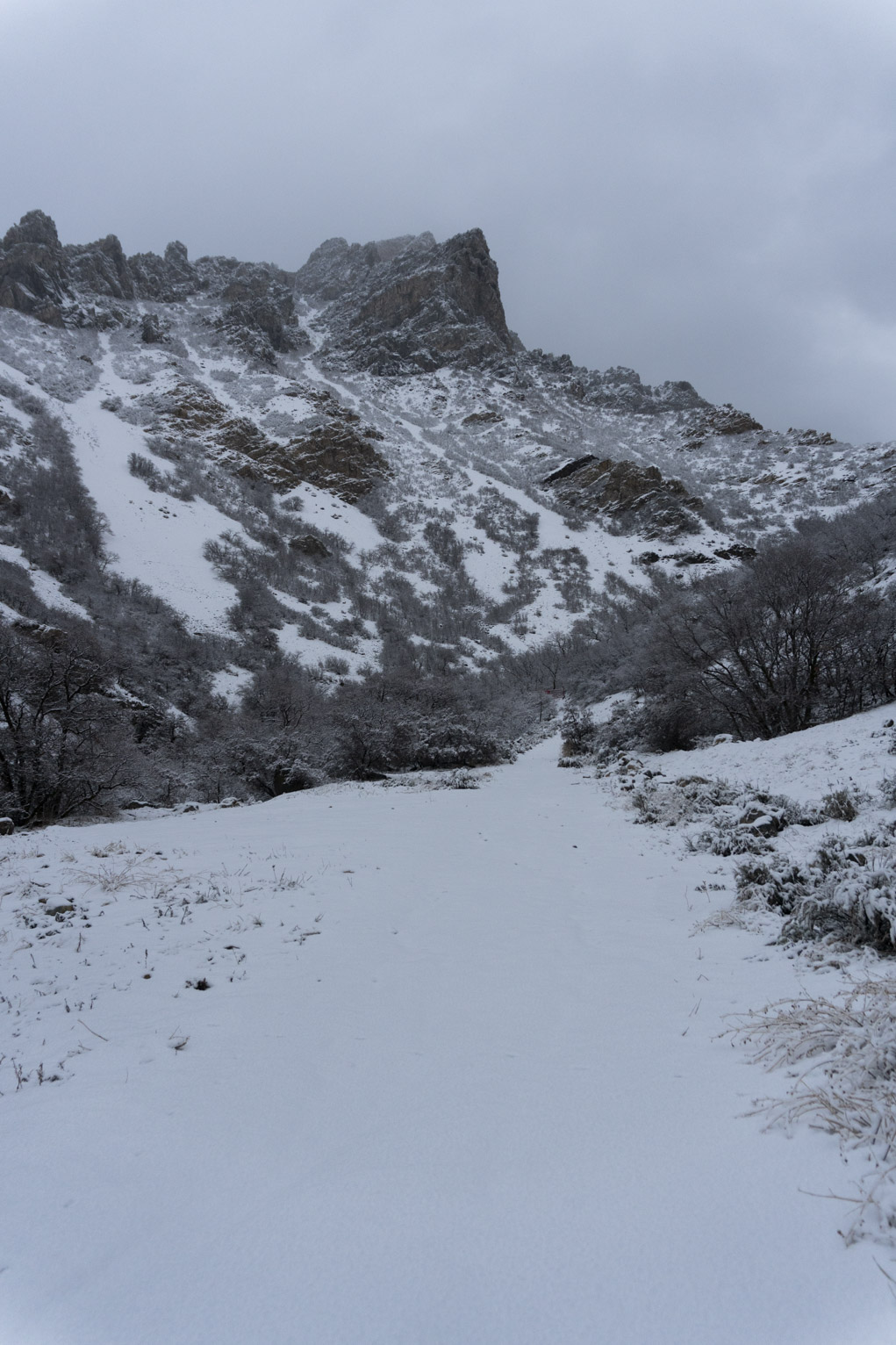 A classic view of Slate Canyon when starting up the path